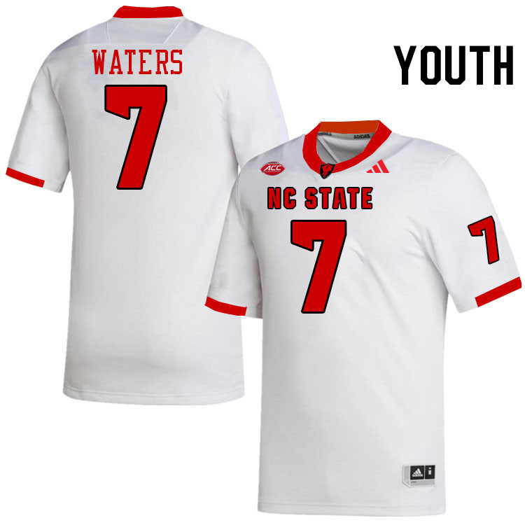 Youth #7 Jordan Waters NC State Wolfpack College Football Jerseys Stitched-White